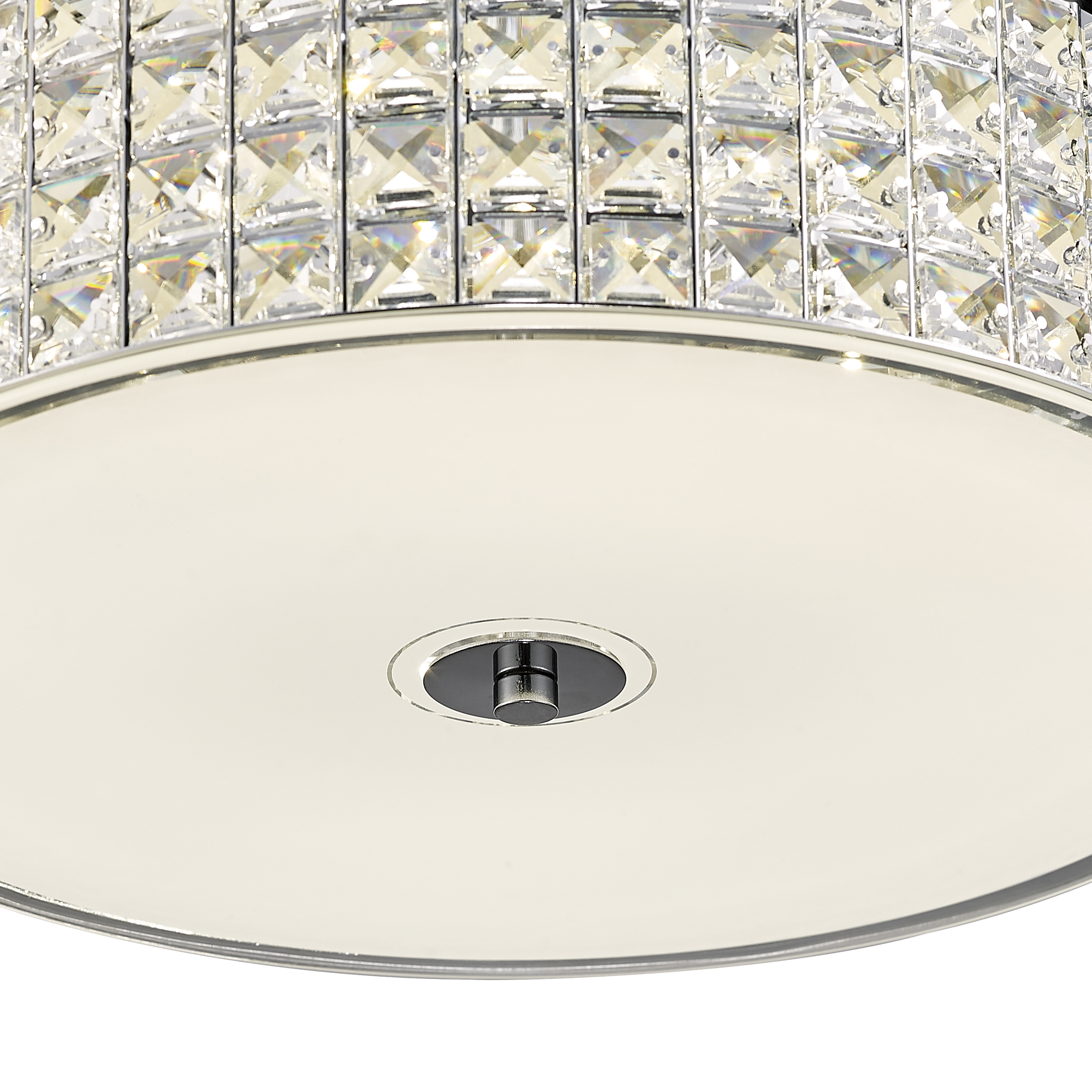 Hawthorne Crystal Ceiling Lights Diyas Flush Crystal Fittings